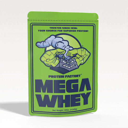 Protein Factory Whey Protein Powder - 25g of Protein with BCAA & Glutamine for Muscle Gain - Low Fat Plain Unflavored Protein Powder 10lbs - 140 Servings