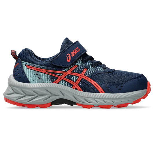ASICS Kids PRE Venture 9 Pre-School Running Shoes 3 Night Sky/RED Snapper